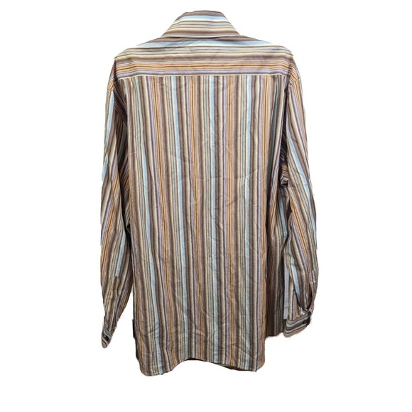 Haupt Vintage Retro Striped Men’s Button Down Shirt- Size Large - Picture 2 of 4